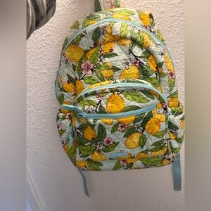 Floral Lemon Print Backpack